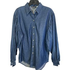 VTG Balloon Sleeve Panhandle Slim Denim Shirt